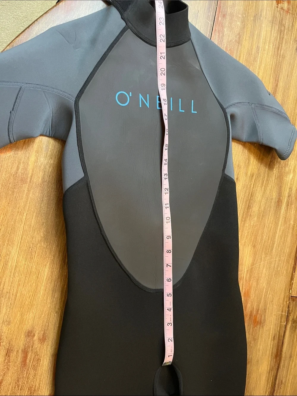 O'Neill Kids Short Sleeve Rashguard Suit - Black & Gray with Blue Logo Bodysuit
